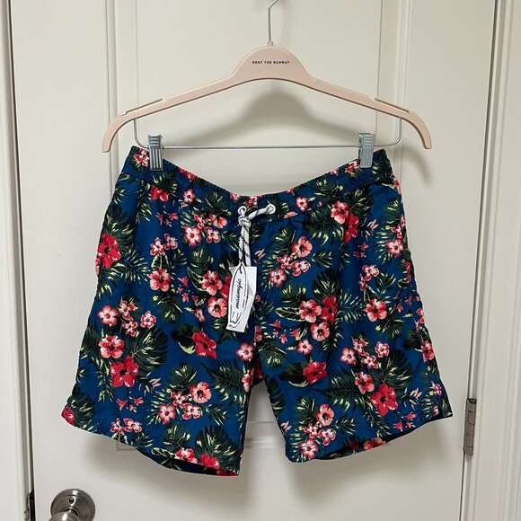 NWT Men's Floral Swim Trunks Size M - Picture 1 of 4